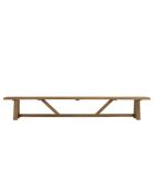 Banco de jardín de madera de teca reciclada natural - 300x28 cm