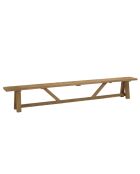 Banco de jardín de madera de teca reciclada natural - 300x28 cm