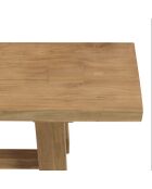 Banco de jardín de madera de teca reciclada natural - 300x28 cm