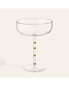 Verre à martini doré transparent - 280 ml