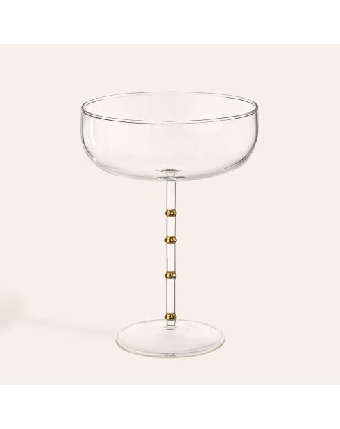 Verre à martini doré transparent - 280 ml