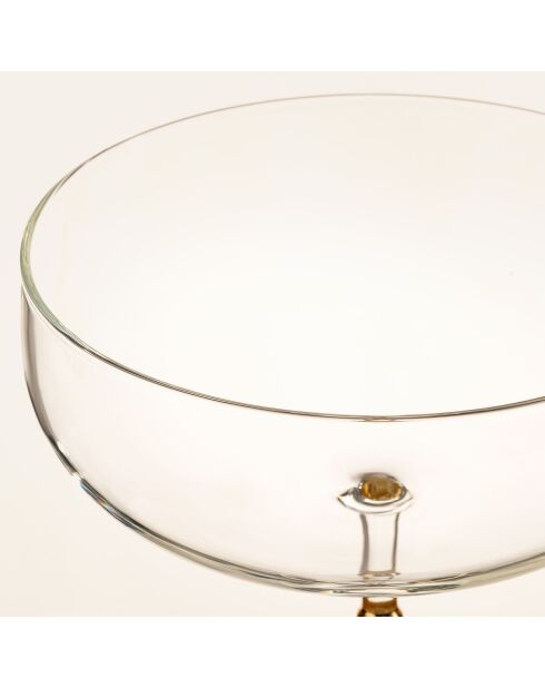 Verre à martini doré transparent - 280 ml