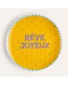 Assiette Luohu Rêve Joyeux multicolore - 27 x 27 cm