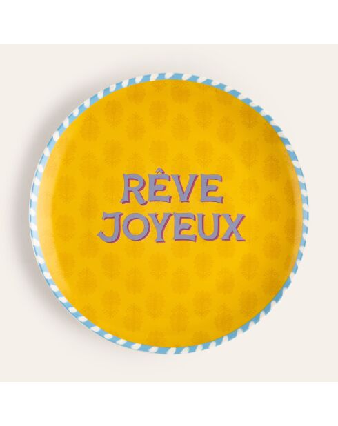 Assiette Luohu Rêve Joyeux multicolore - 27 x 27 cm