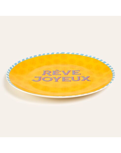 Assiette Luohu Rêve Joyeux multicolore - 27 x 27 cm