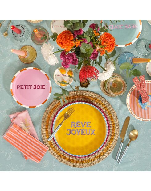 Assiette Luohu Rêve Joyeux multicolore - 27 x 27 cm