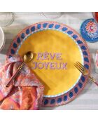 Assiette Luohu Rêve Joyeux multicolore - 27 x 27 cm