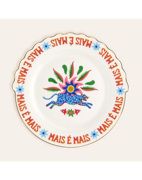 Plat de service à gâteau Mais É Mais multicolore - 20 x 20 cm