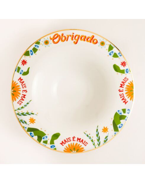 Assiette Lublin en porcelaine verte - 30 cm