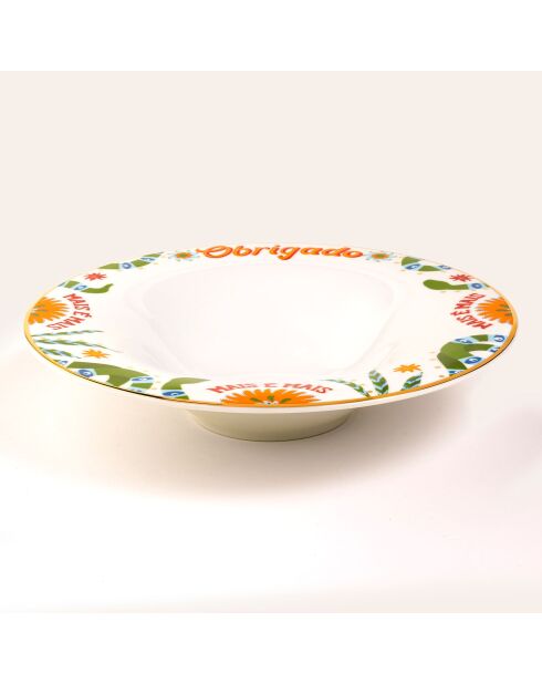 Assiette Lublin en porcelaine verte - 30 cm