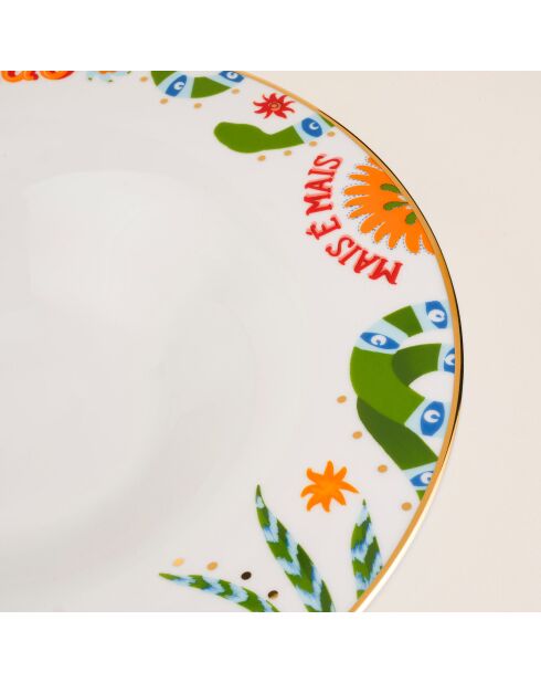 Assiette Lublin en porcelaine verte - 30 cm