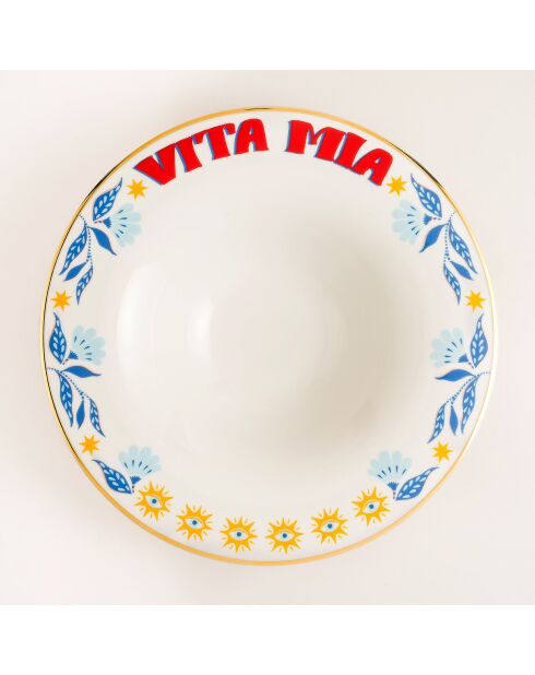 Assiette Vita Mia bleue - 30 cm