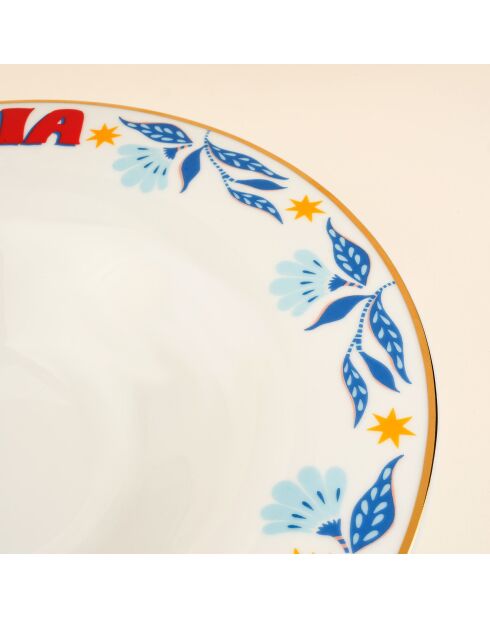 Assiette Vita Mia bleue - 30 cm