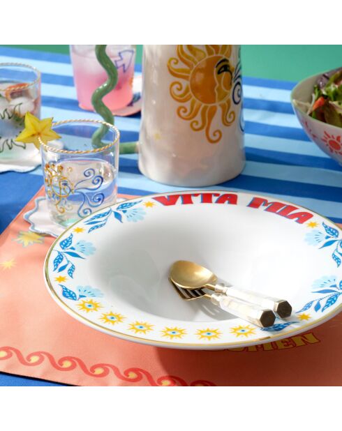 Assiette Vita Mia bleue - 30 cm