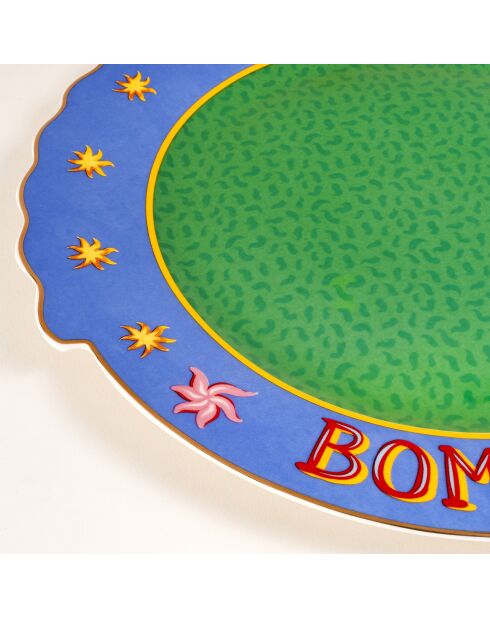 Assiette Bom Dia, Bonita verte - 28 x 28 cm