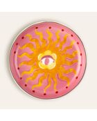 Assiette Soleil rose - 10 x 10 cm