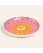 Assiette Soleil rose - 10 x 10 cm