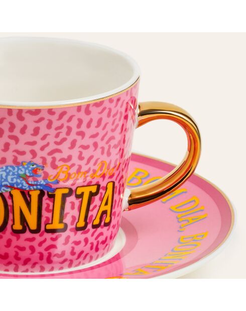 Ensemble de tasses 4 pièces à café Bonitta rose - 90 ml