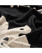 Telo mare Tabea in velluto di cotone nero - 90 x 150 cm