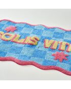 Tapis de bain en coton Solis Vita bleur clair - 60 x 90 cm