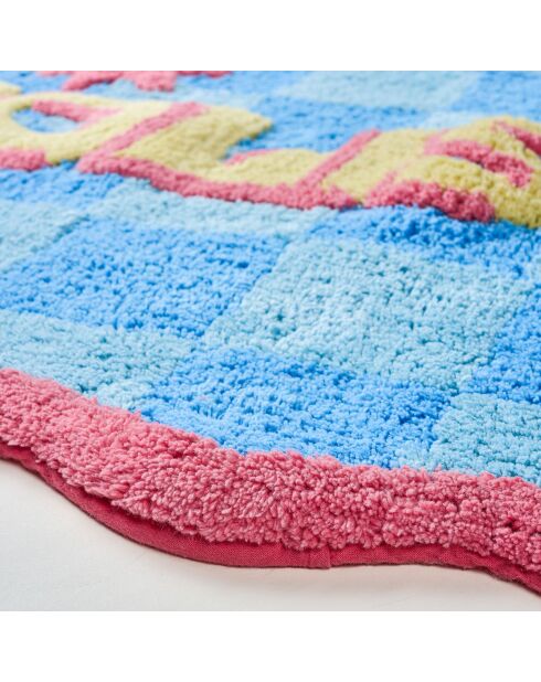Tapis de bain en coton Solis Vita bleur clair - 60 x 90 cm