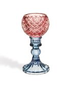 Bougeoir multicolore - 8 x 8 x 16.5 cm