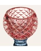Bougeoir multicolore - 8 x 8 x 16.5 cm
