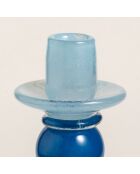 Bougeoir bleu - 10.5 x 10.5 x 24 cm