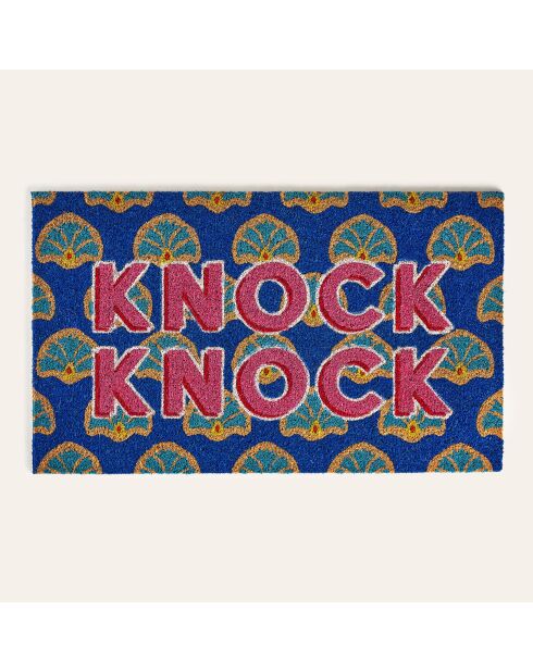 Knock Knock Fußmatte, 45 x 75 cm, blau