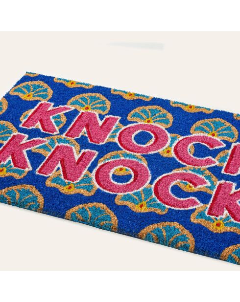 Knock Knock Fußmatte, 45 x 75 cm, blau