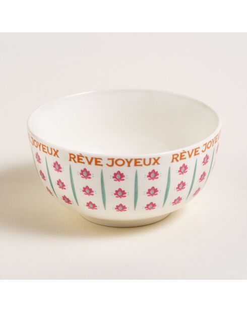 Bol de service Rêve Joyeux multicolore - 13 x 13 cm