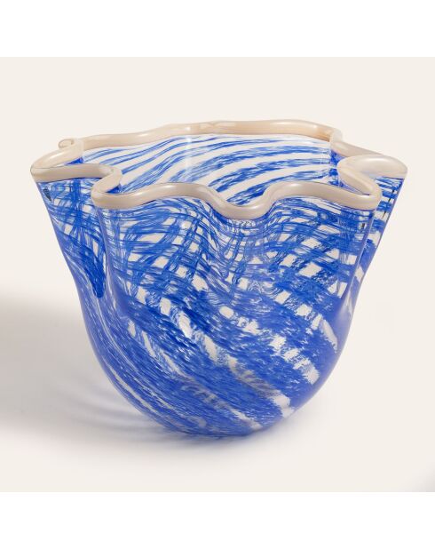 Vase bleu - 25 x 25 x 19 cm