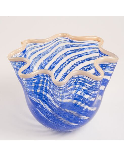 Vase bleu - 25 x 25 x 19 cm