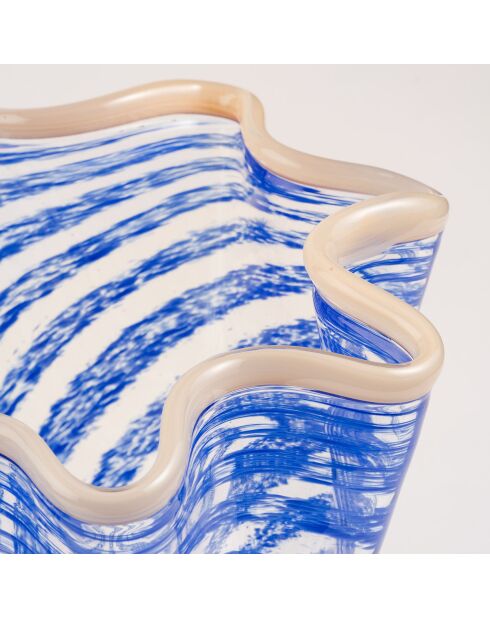 Vase bleu - 25 x 25 x 19 cm