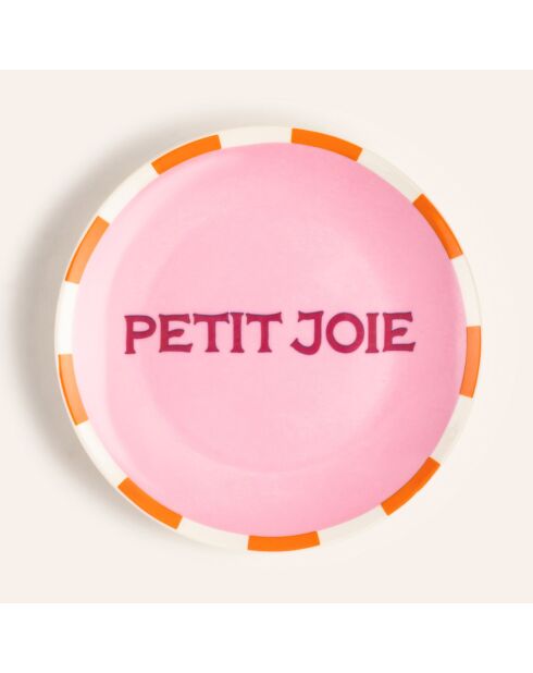 Assiette Petit Joie rose - 15 x 15 cm