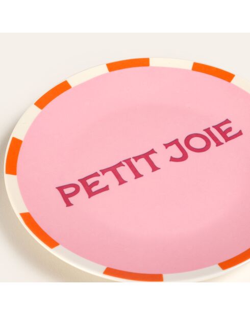 Assiette Petit Joie rose - 15 x 15 cm