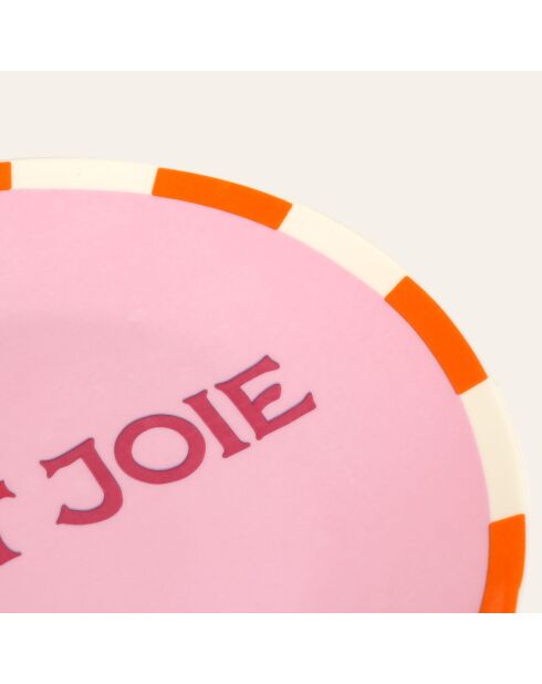 Assiette Petit Joie rose - 15 x 15 cm