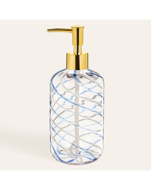 Dispenser di sapone multicolore - 8 x 8 x 20,5 cm