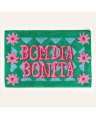 Tapis de bain en coton Bom Dia Bonita vert - 60 x 90 cm