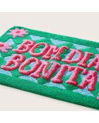Tapis de bain en coton Bom Dia Bonita vert - 60 x 90 cm