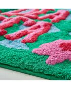 Tapis de bain en coton Bom Dia Bonita vert - 60 x 90 cm