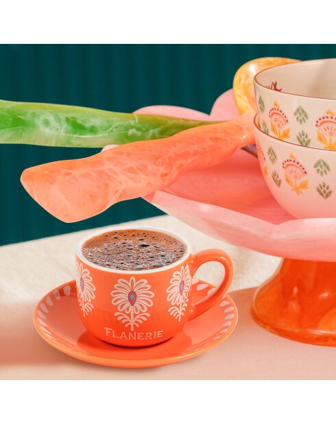 Ensemble de tasses à café 2 pièces Flanerie orange - 90 ml