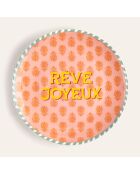 Assiette Luohu en porcelaine multicolore - 27 x 27 cm