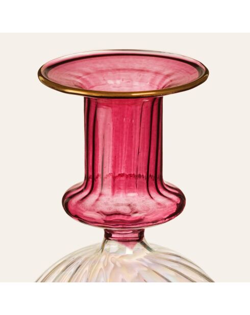 Bougeoir multicolore - 8 x 8 x 18 cm
