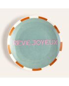 Assiette Razzle Dazzle verte - 15 x 15 cm