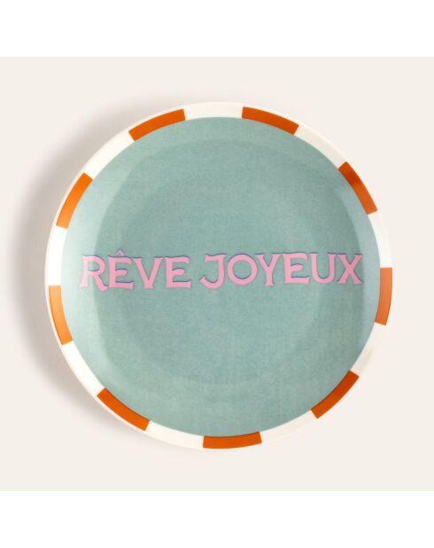 Assiette Razzle Dazzle verte - 15 x 15 cm