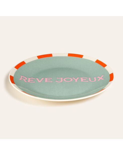 Assiette Razzle Dazzle verte - 15 x 15 cm
