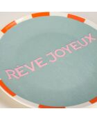 Assiette Razzle Dazzle verte - 15 x 15 cm