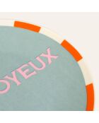 Assiette Razzle Dazzle verte - 15 x 15 cm