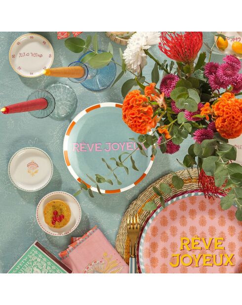 Assiette Razzle Dazzle verte - 15 x 15 cm